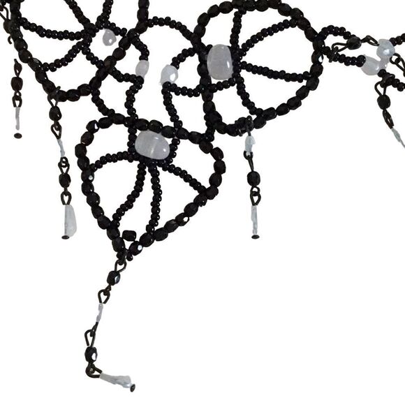 QVC glass beaded necklace, chocker style - Picture 7 of 8